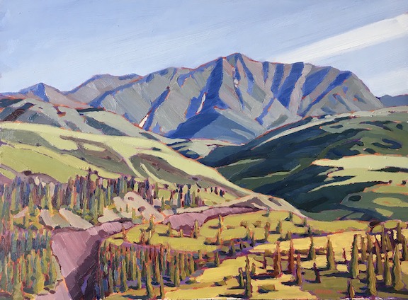 Hidden Valley Inuvik, oil on board 12” x 16”