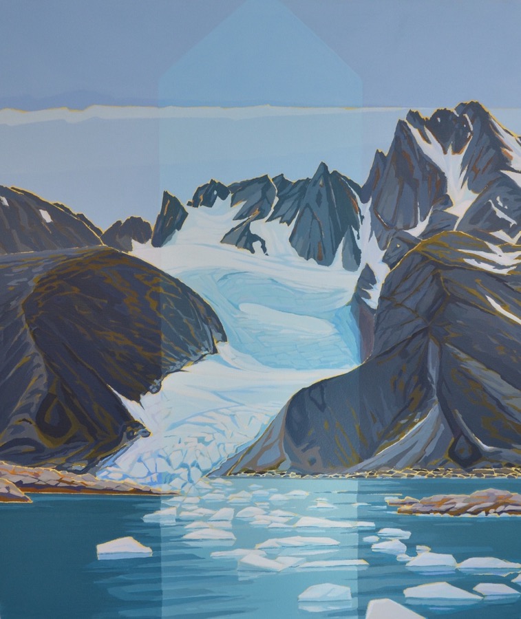 Opening: Exhale, acrylic on canvas, 42