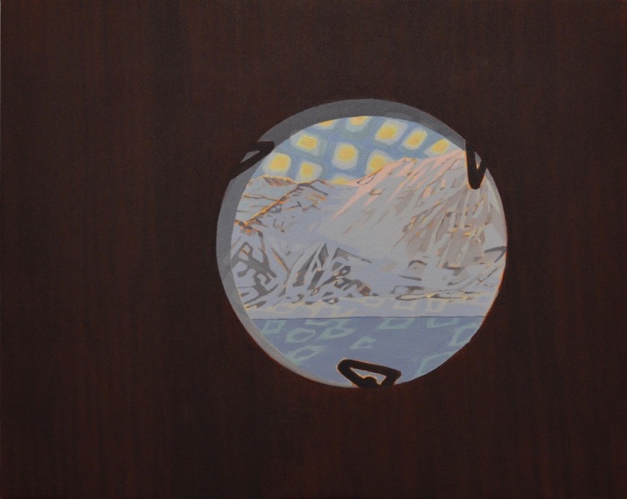 Outside In, acrylic on canvas, 24