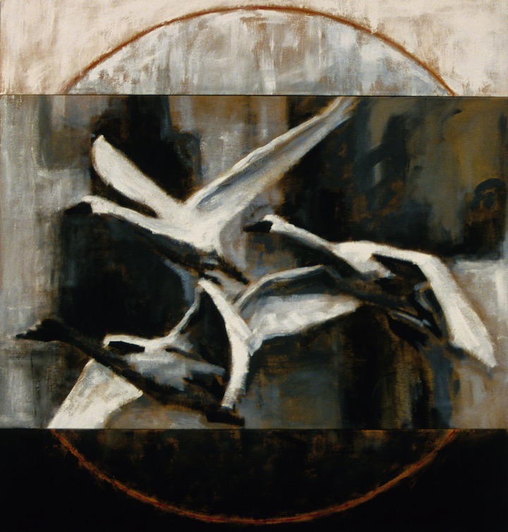 Circle the North, acrylic on canvas, 40” x 42”